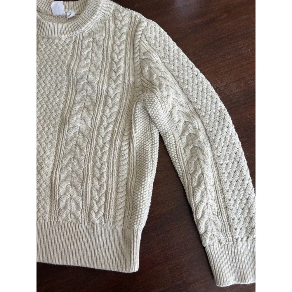 Gap Kids Boys Cable Knit Sweater Size 8 Ivory